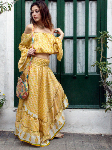 Total Look Blusa Maddhi con Falda Kerha Saree