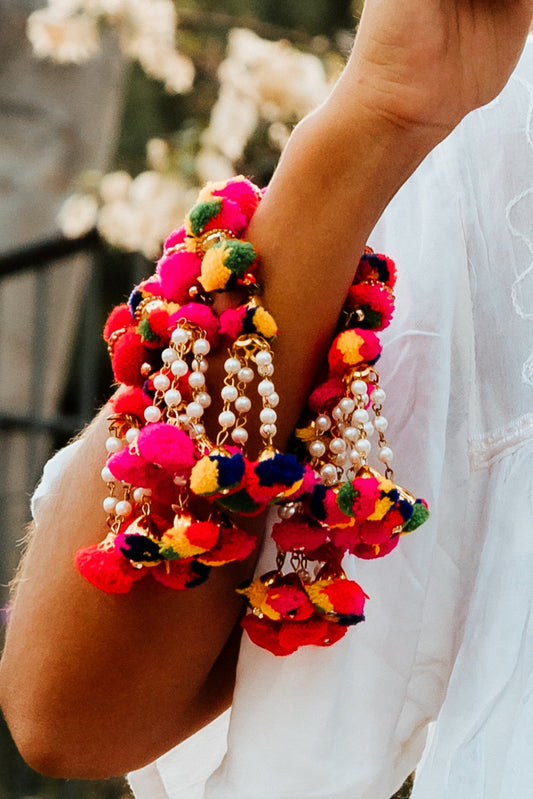 Pulsera Arati Holi pompon