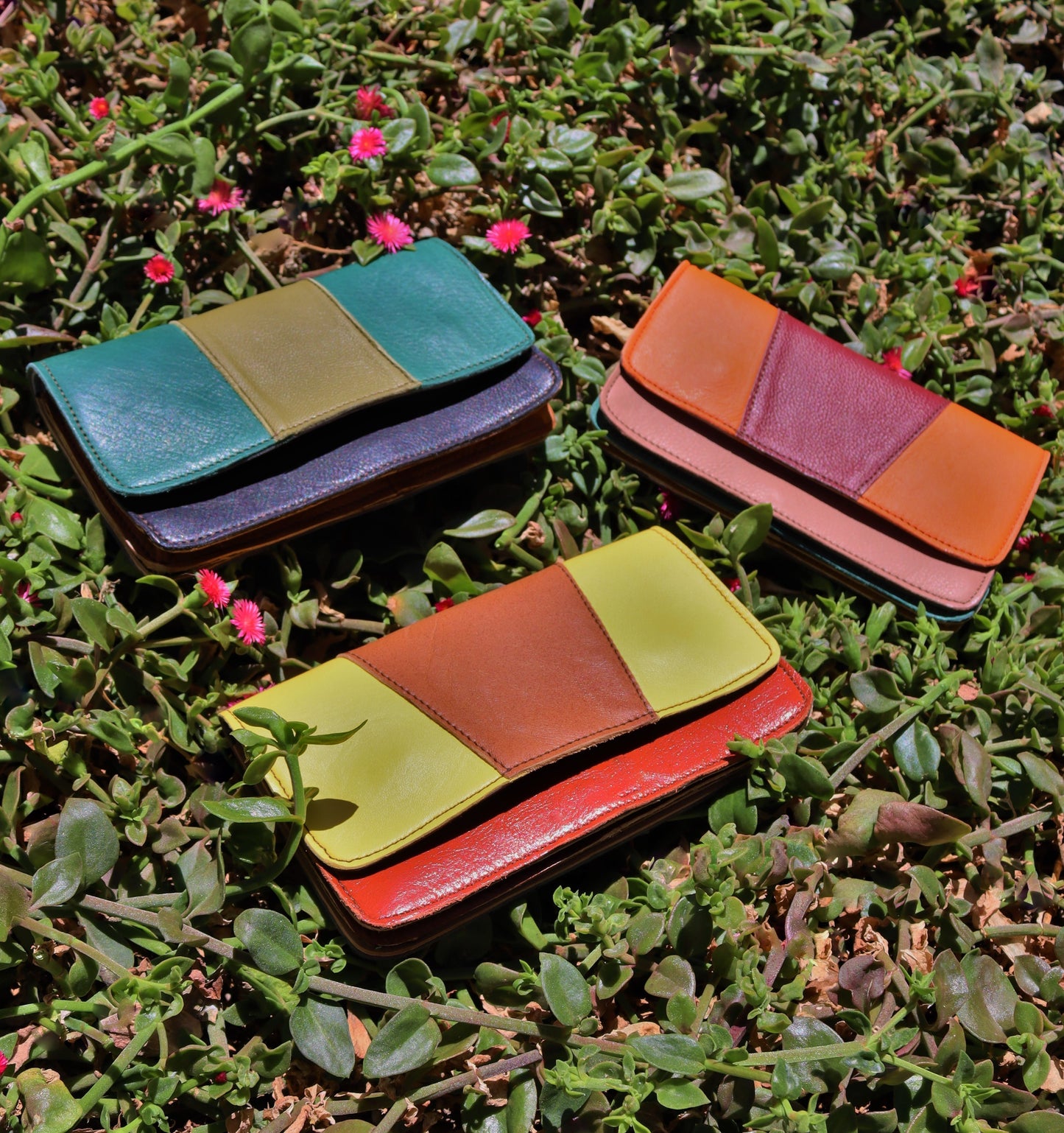 Monedero billetera bicolor