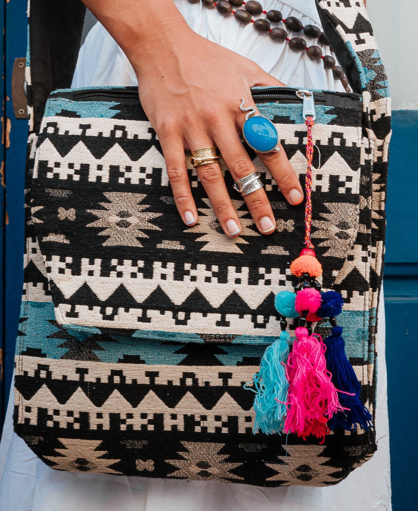 Bolso Tribal con abalorio
