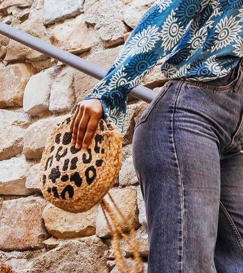 Bolso yute animal print