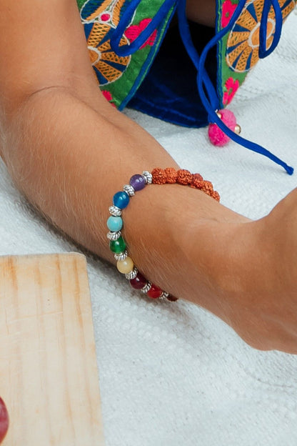Pulsera mala Rudraksha con Buda