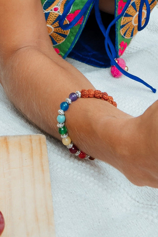 Pulsera mala Rudraksha con Buda