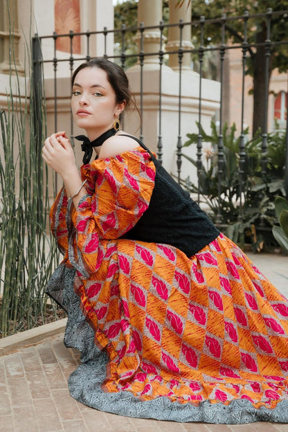 Total Look Blusa Maddhi con Falda Kerha Saree