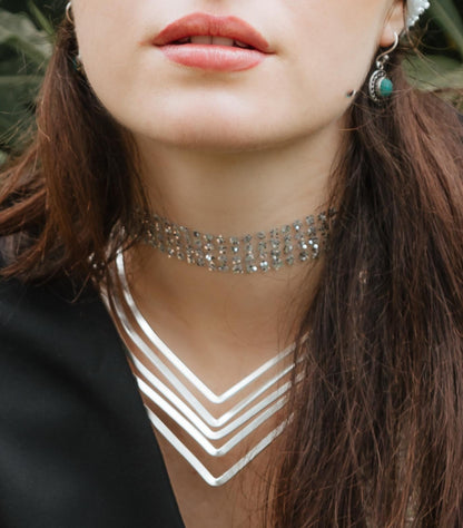 Collar esclava Kendrit plateado