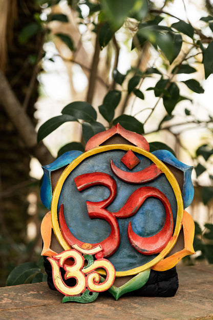 Talla madera flor mandala L