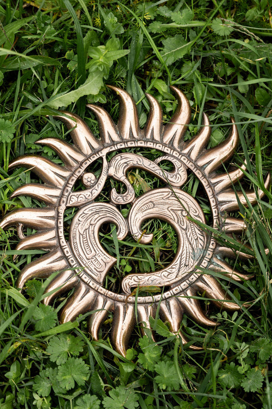 Mandala con Sol y Om metal 25 cm