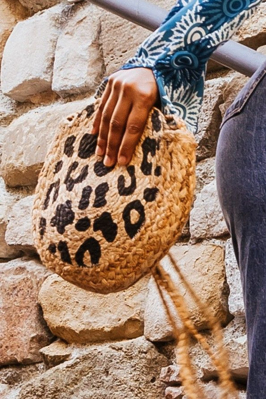 Bolso yute animal print