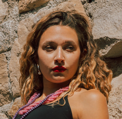 Collar trenzado cuentas