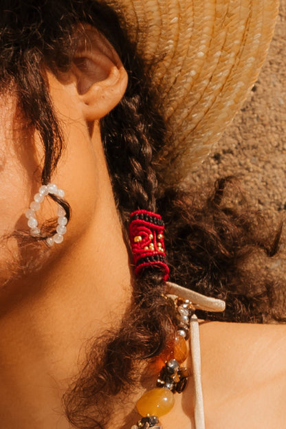 Abalorio macramé rastas