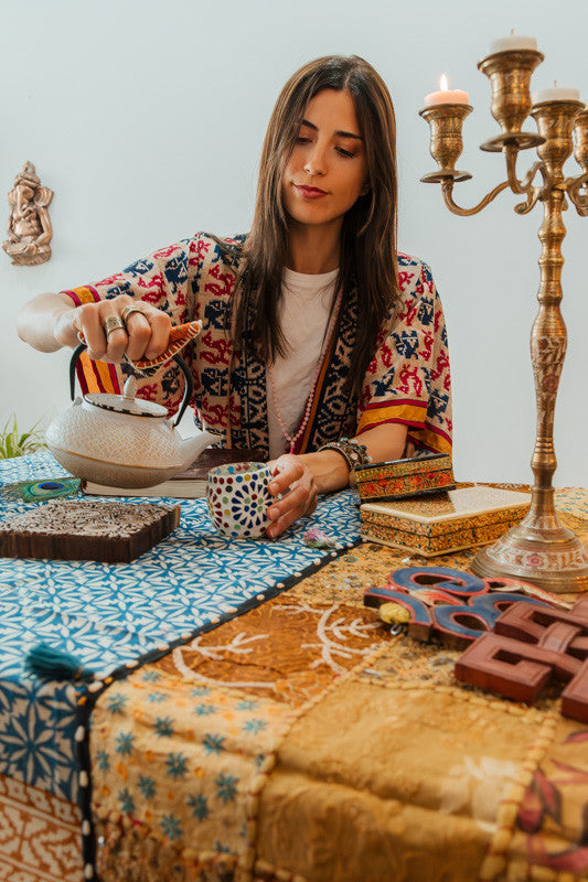 Portavelas mosaico S
