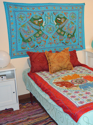 Cubrecama con elefantes doble 200x260 cm