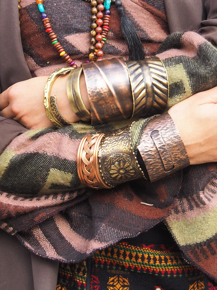 Brazalete Flor Brass