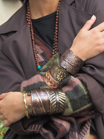 Brazalete Flor Brass