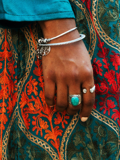 Pulsera rígida abalorios