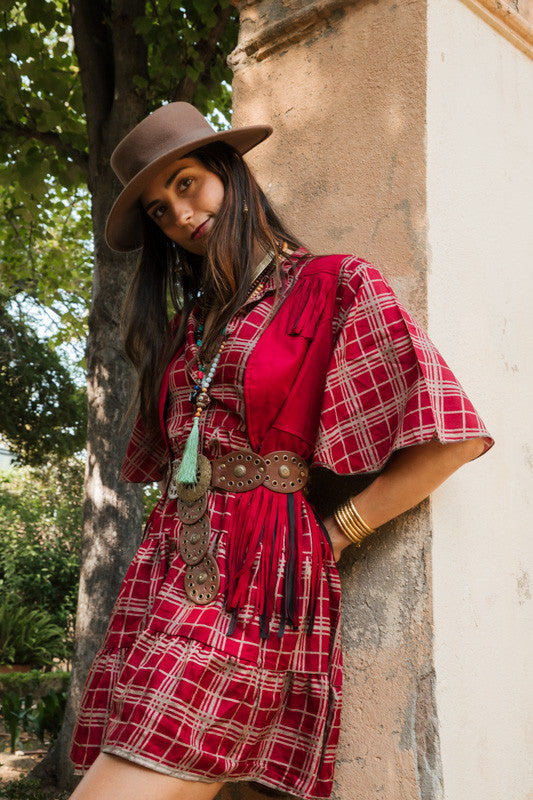 Vestido Camisero Fril Saree corto