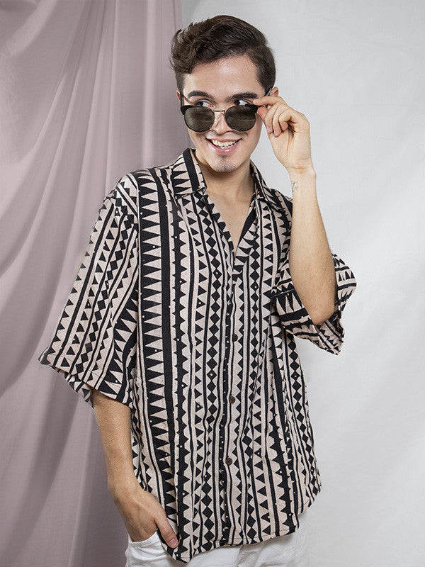 Camisa Cotton Block Print Unisex