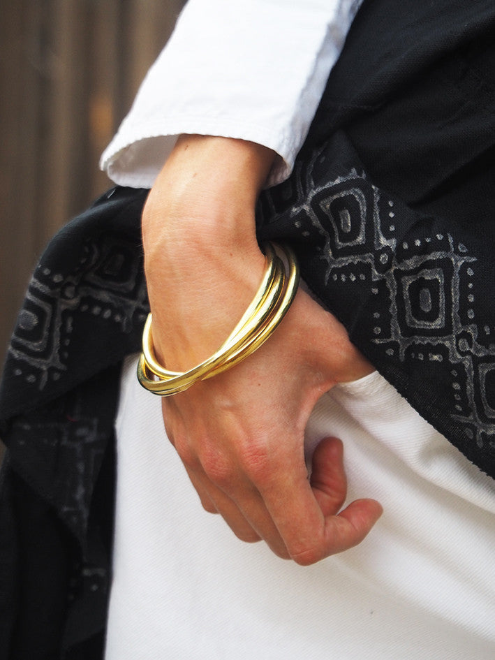 Set Tri Brazaletes gold