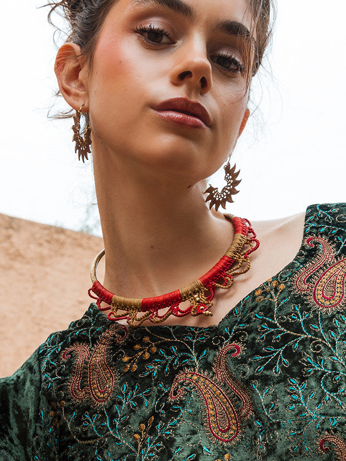 Collar esclava macramé