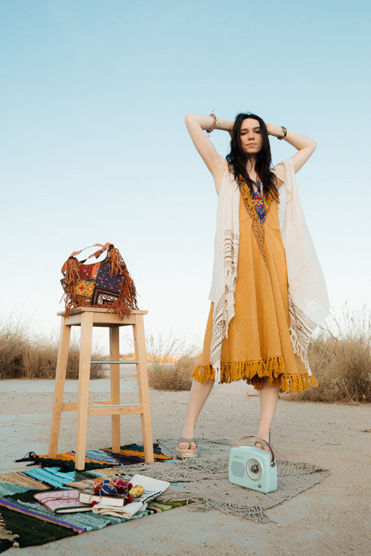 Chaleco Ibiza Block Print