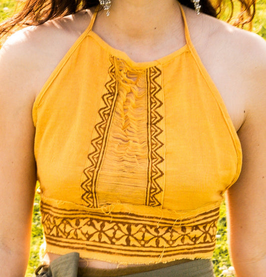 Top Triambé Block Print