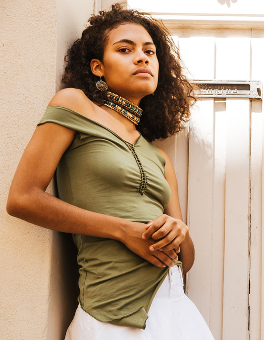 Camiseta Visha Nerva Naranja