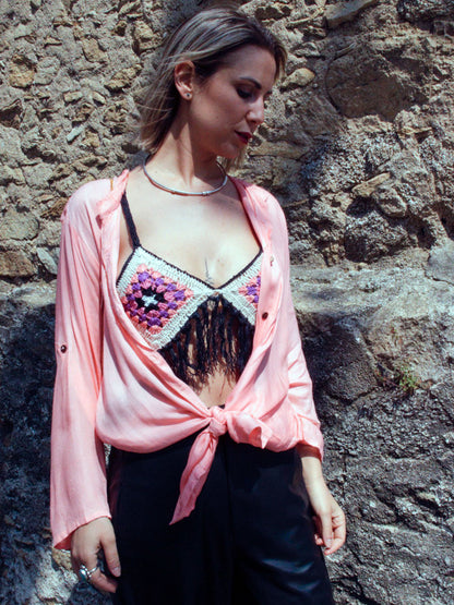 Top Crochet con flecos