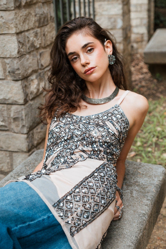 Vestido Pedrería corto