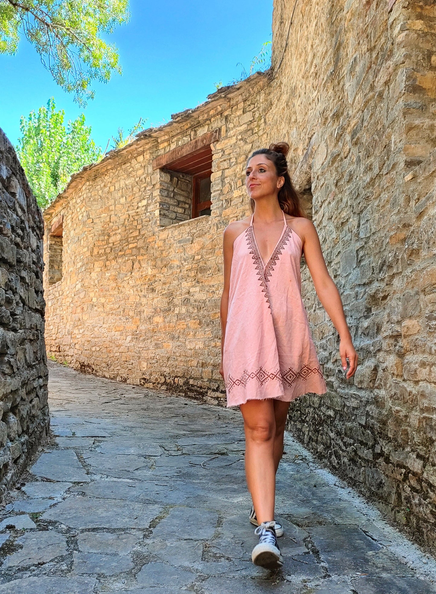 Vestido Kerha Block Print corto
