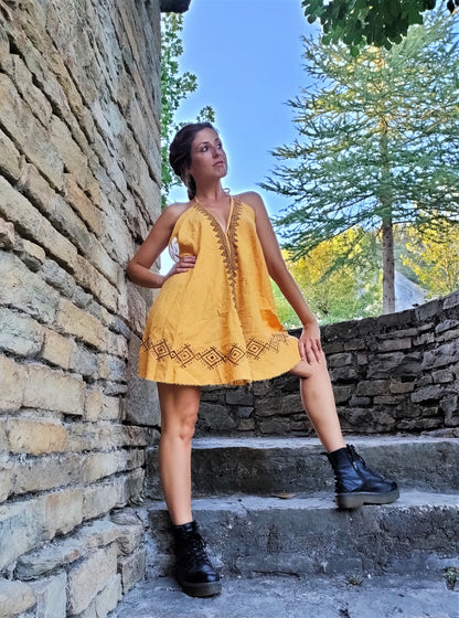 Vestido Kerha Block Print corto