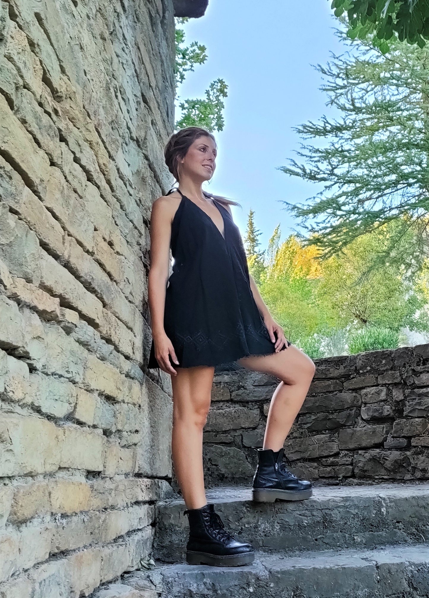 Vestido Kerha Block Print corto