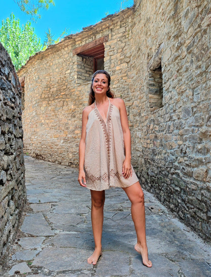 Vestido Kerha Block Print corto