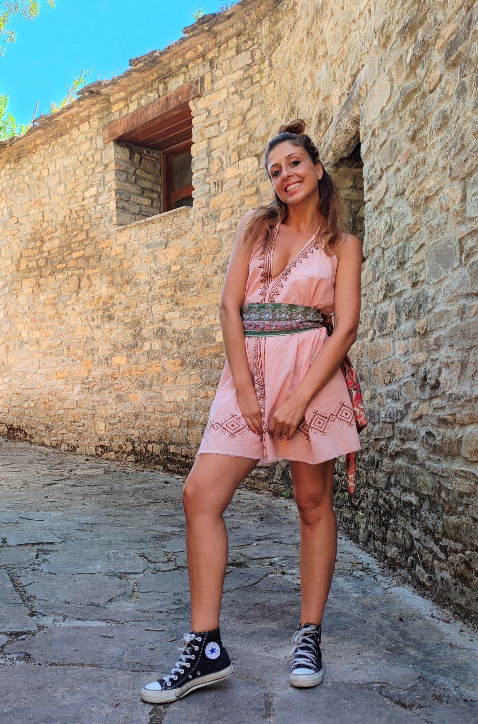 Vestido Kerha Block Print corto
