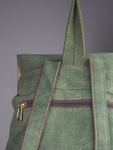 Mochila piel completa flecos