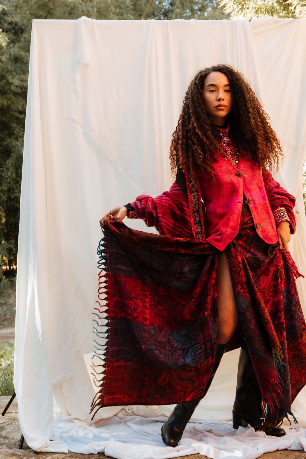 Bufanda Shawl Amplia Tridye