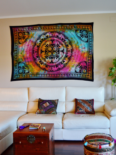 Tapiz Deidad Tie-dye 80x110 cm
