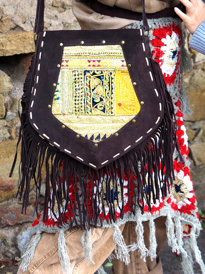 Bolso camelot piel con banjara