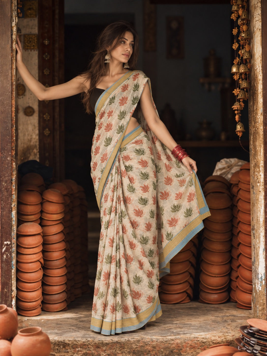 Sari mujer gasa
