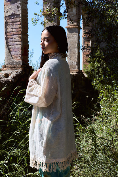 Kimono encaje Raik Block Print midi
