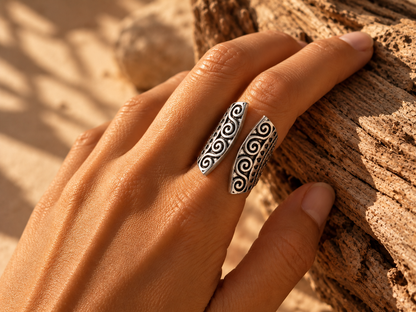 Anillo Quad Nomad plateado