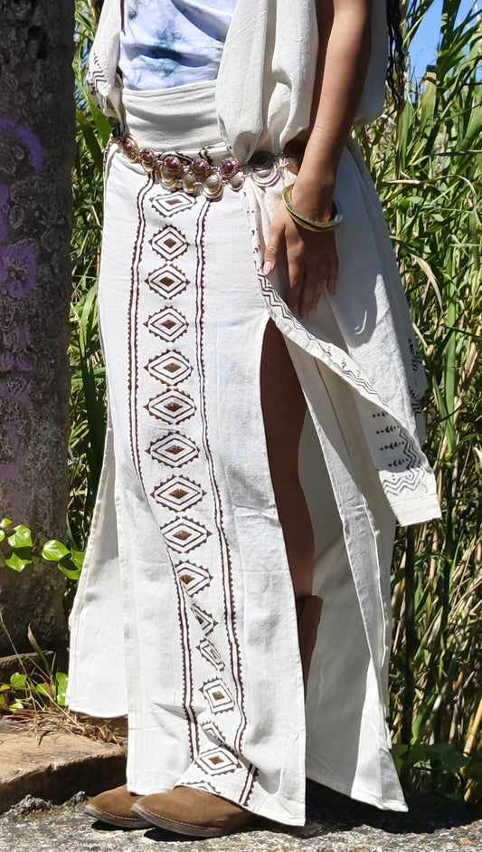 Falda Block Print Natural
