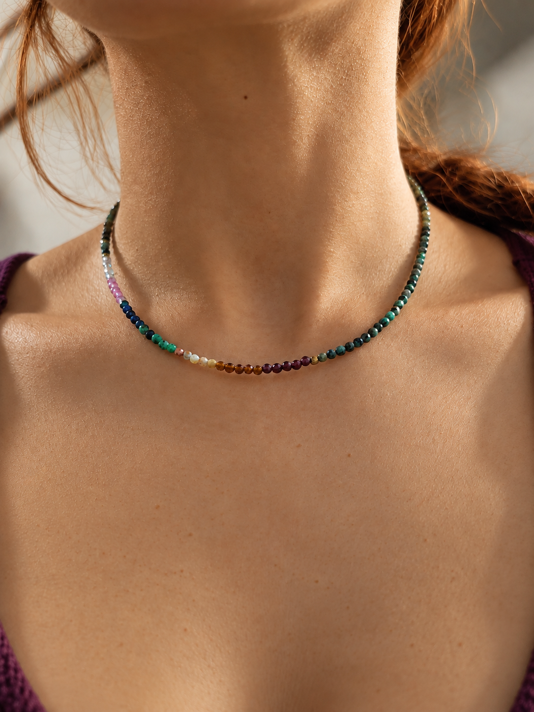 Collar 7 Chakras mineral Aansoo