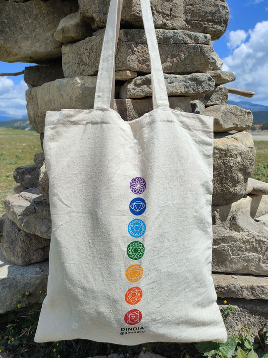 Pack x 5 Bolsa tela dibujo 7 Chakras