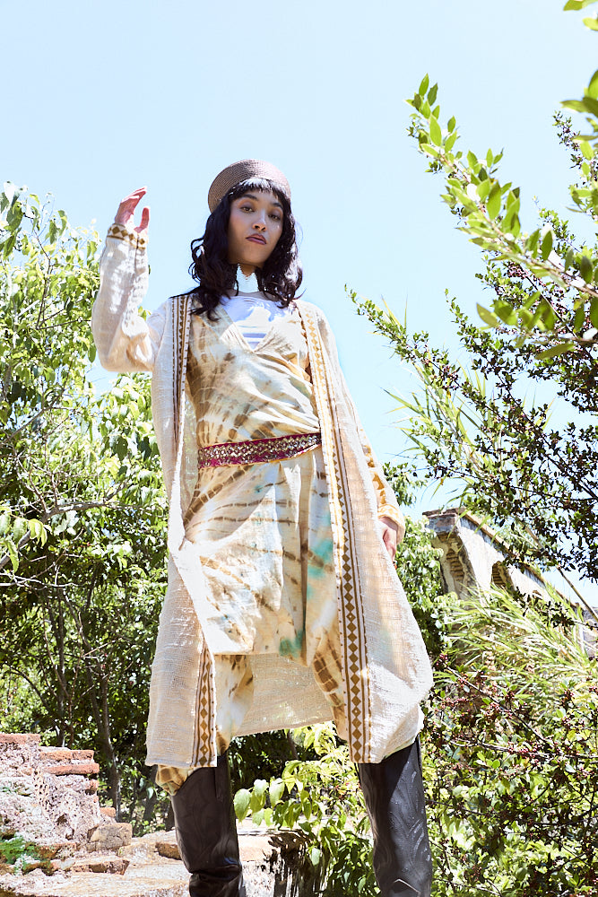 Kimono largo Raik Block Print