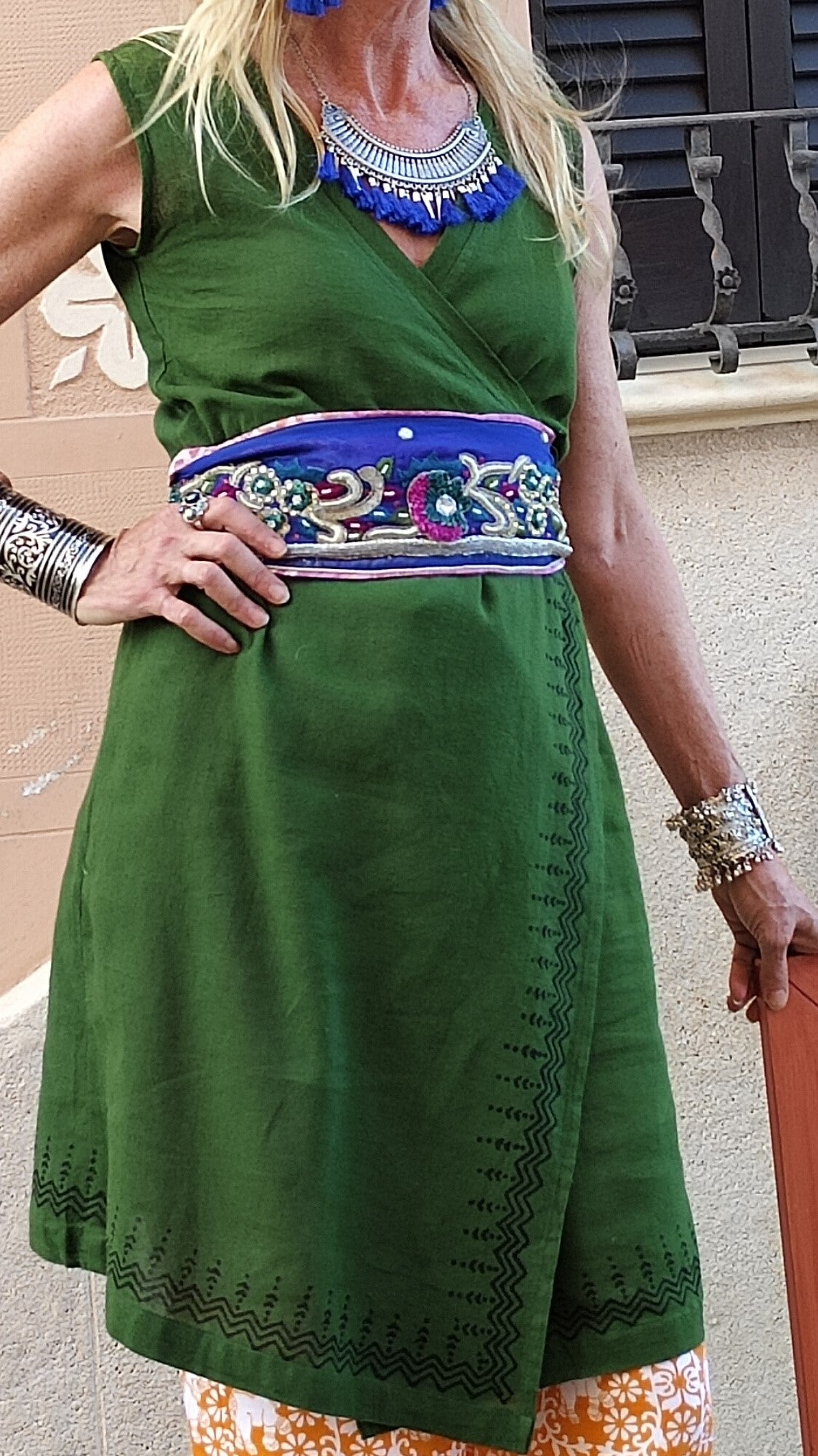 Vestido Sunjuk Block Print