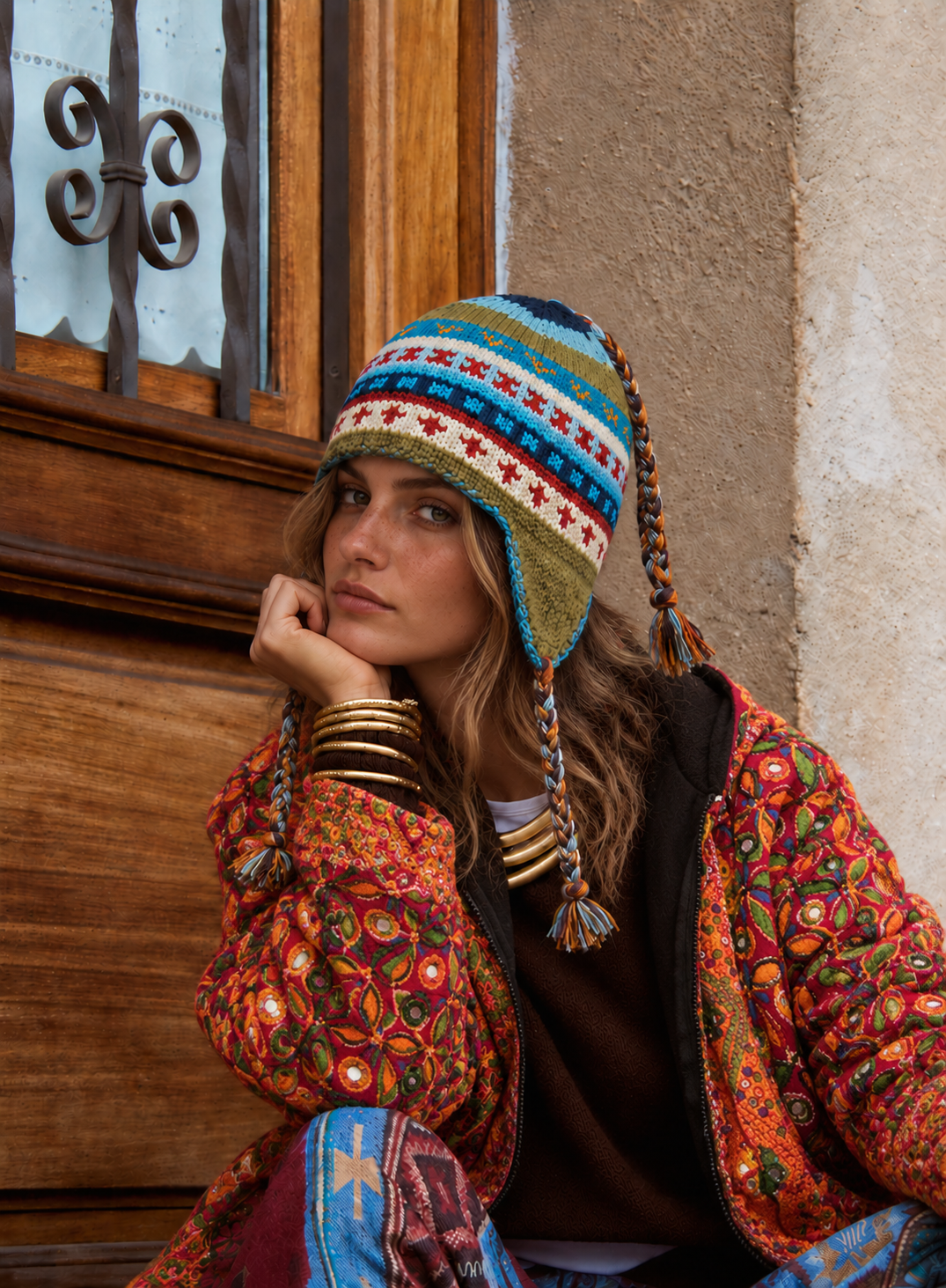 Gorro Lana Trenz Shardi