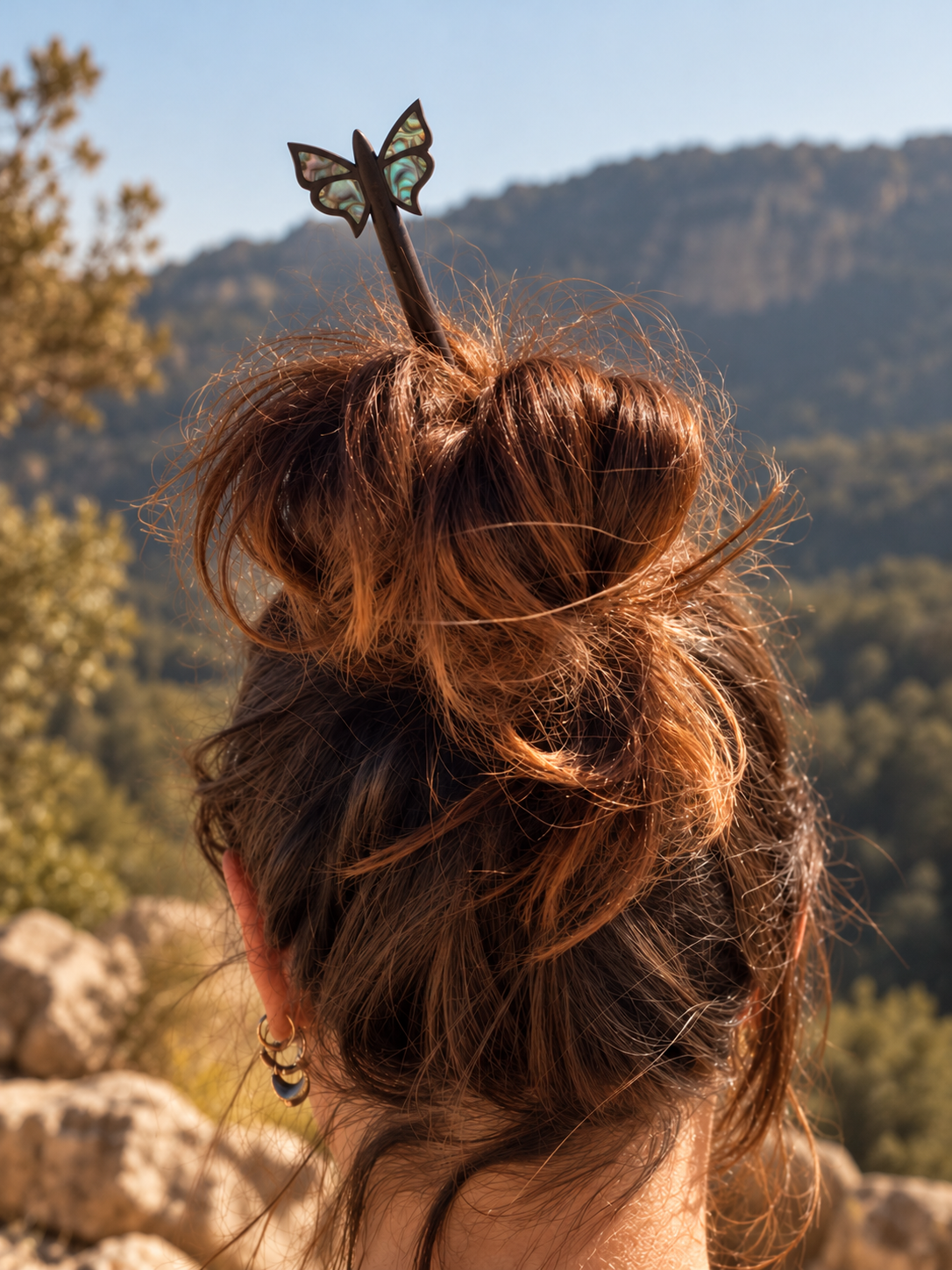 Hair stick Nácar Mix