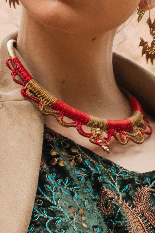 Collar esclava macramé