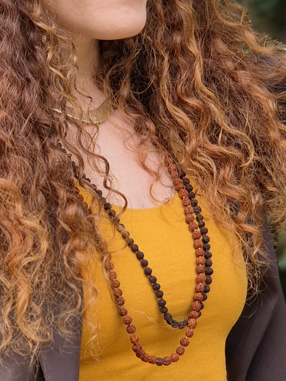 Mala Rudraksha negra