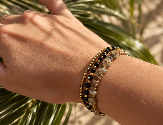 Pulsera Bitbrass minerales, hecho a mano en la India